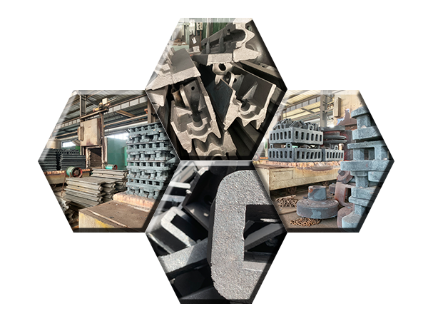 鑄造尺軌、鑄造槽幫、鑄造中部槽、鑄造元寶座